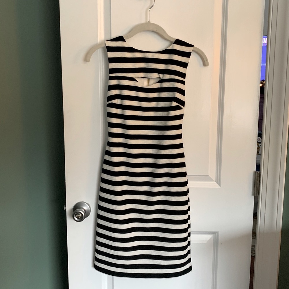 COPY - black & white stripped dress